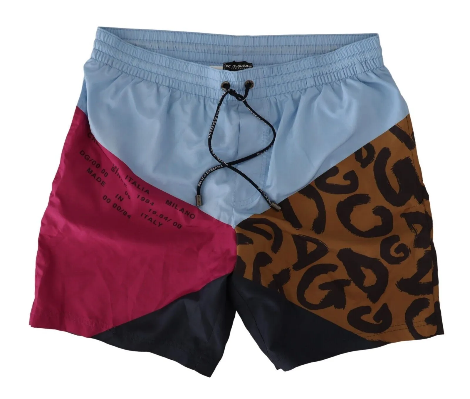 Dolce & Gabbana Men's Multicolor Quick-Dry Swim Shorts
