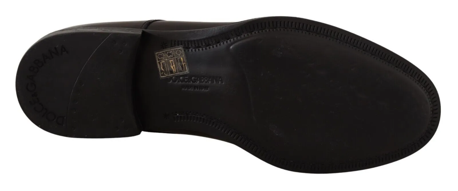 Dolce & Gabbana Men's Elegant Black Leather Derby Shoes