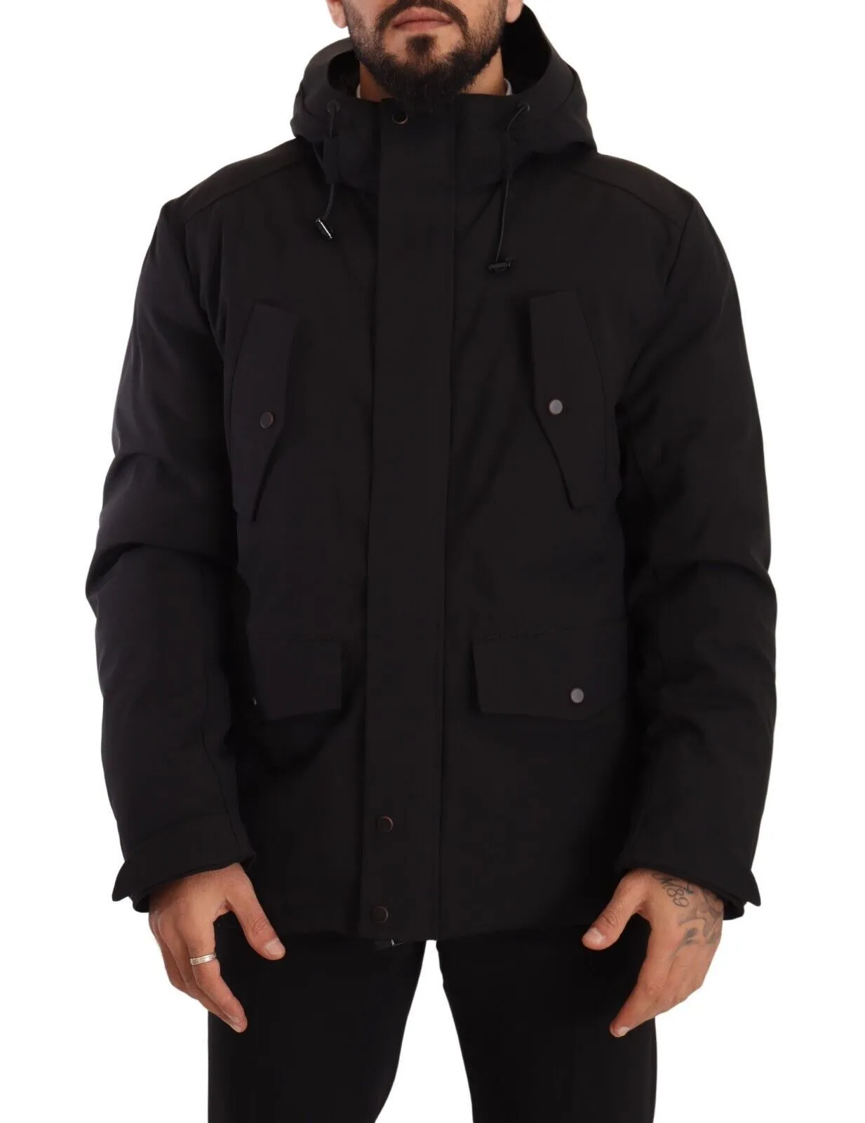 Dolce & Gabbana Men's Sleek Lightweight Hooded Windbreaker