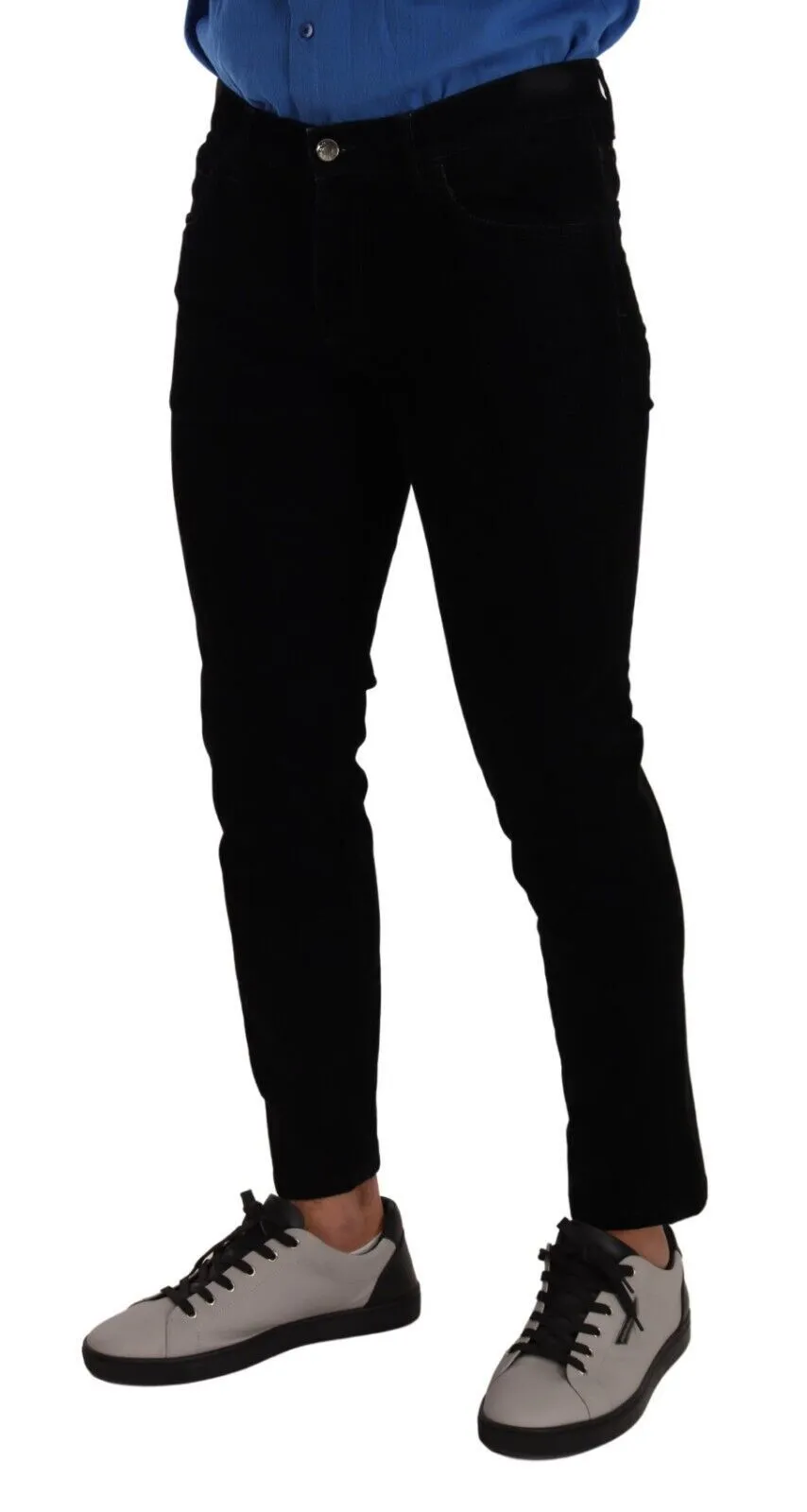 Dolce & Gabbana Men's Italian Designer Slim Fit Black Skinny Jeans