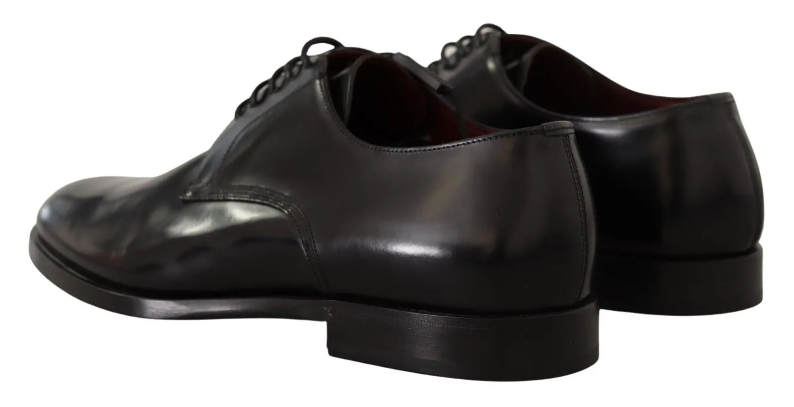 Dolce & Gabbana Men's Elegant Black Leather Derby Formal Shoes