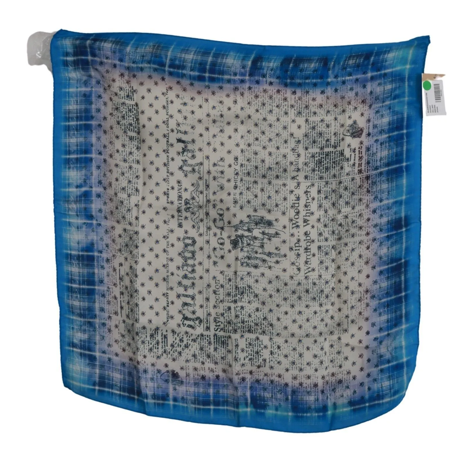 John Galliano Men's Chic Blue Stripe Bandana Scarf