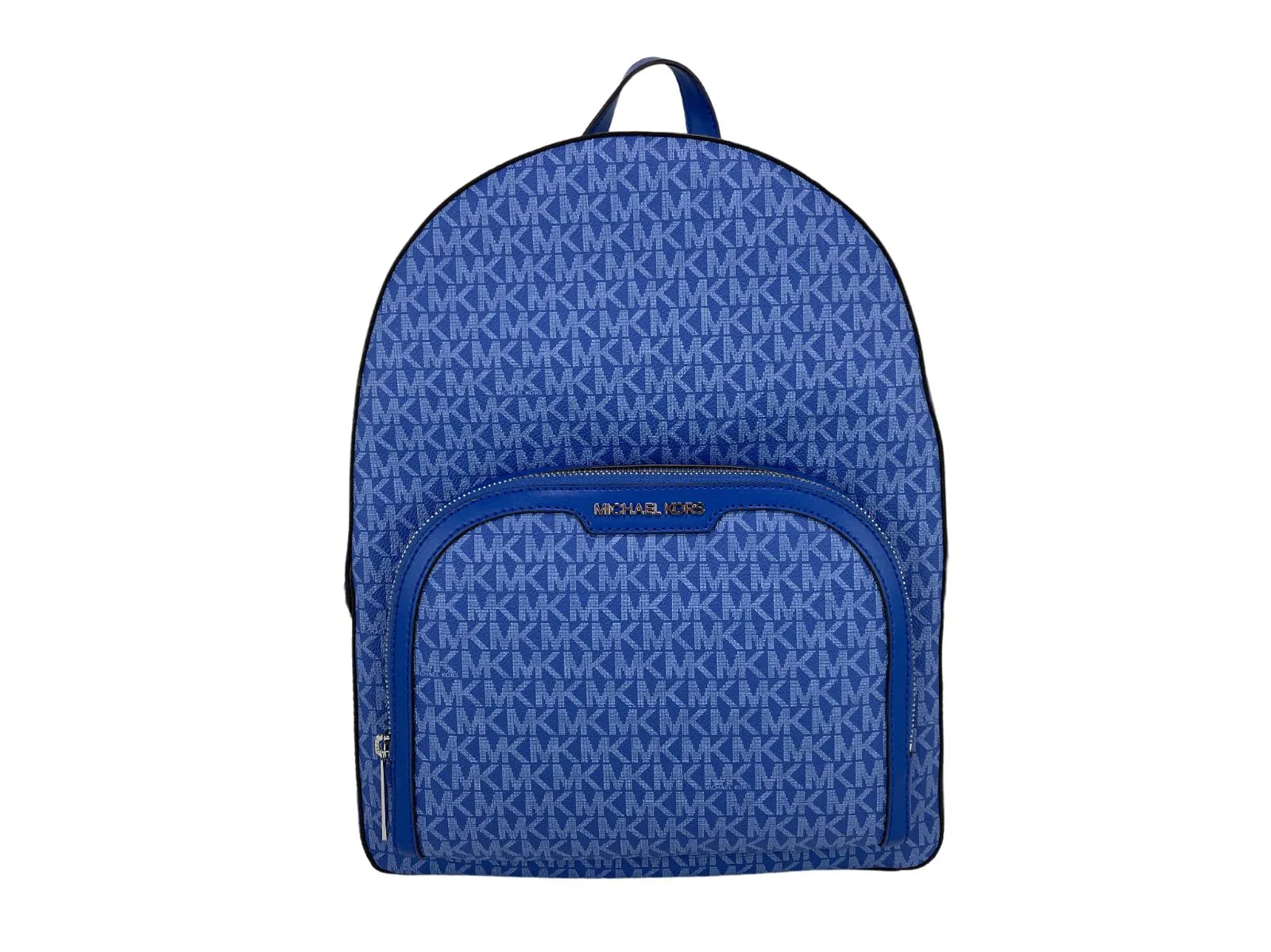 Michael Kors Women's Jaycee Electric Blue Large Zip Pocket Backpack Bookbag Bag