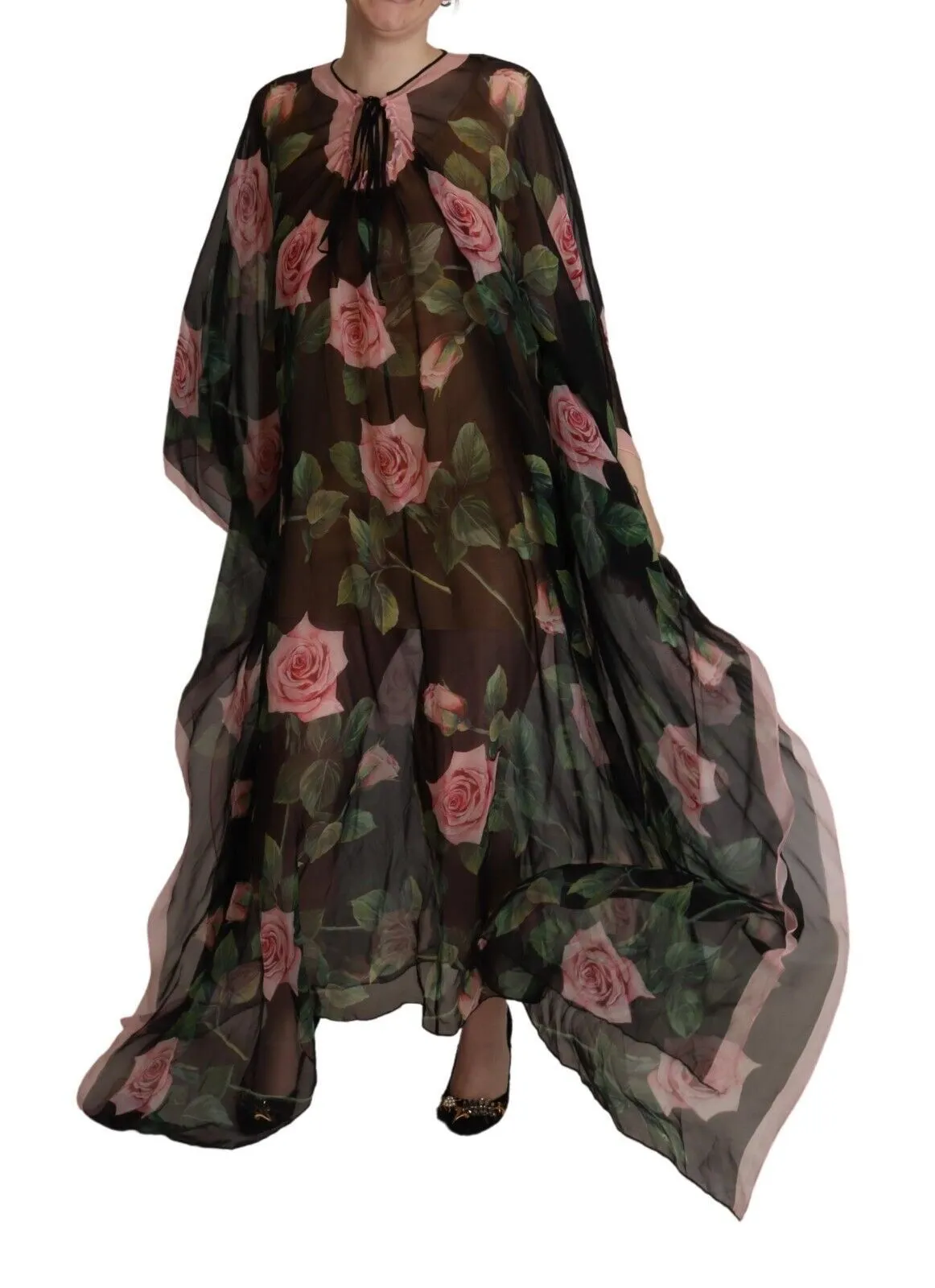 Dolce & Gabbana Women's Elegant Floral Kaftan Silk Dress