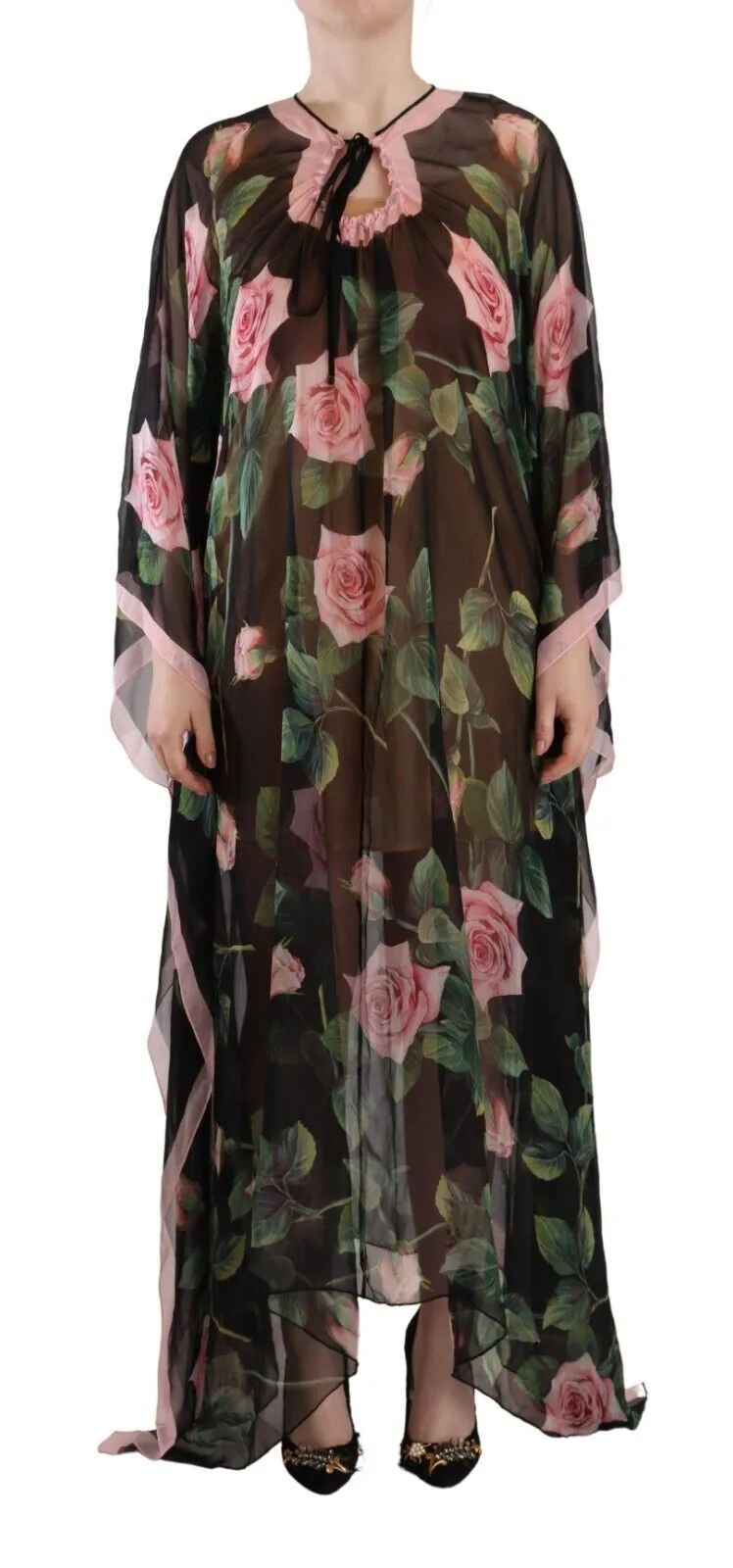 Dolce & Gabbana Women's Elegant Floral Kaftan Silk Dress