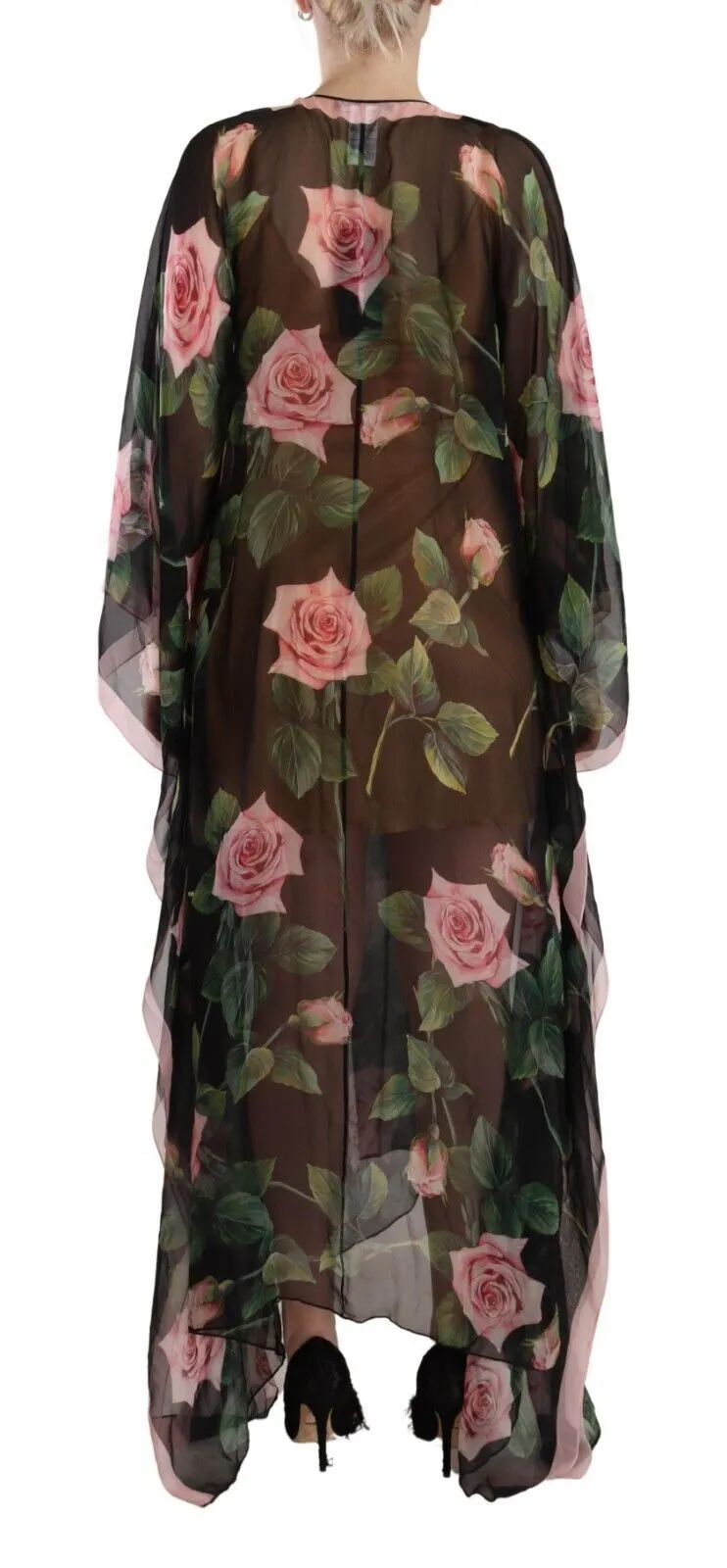 Dolce & Gabbana Women's Elegant Floral Kaftan Silk Dress