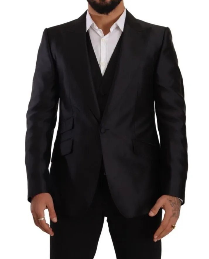 Dolce & Gabbana Men's Sicilian Elegance Silk Blazer & Vest Set