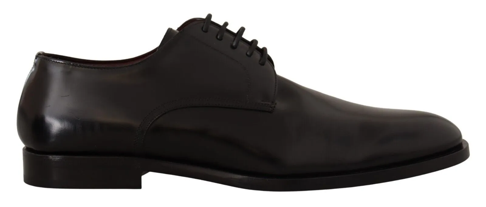Dolce & Gabbana Men's Elegant Black Leather Derby Formal Shoes