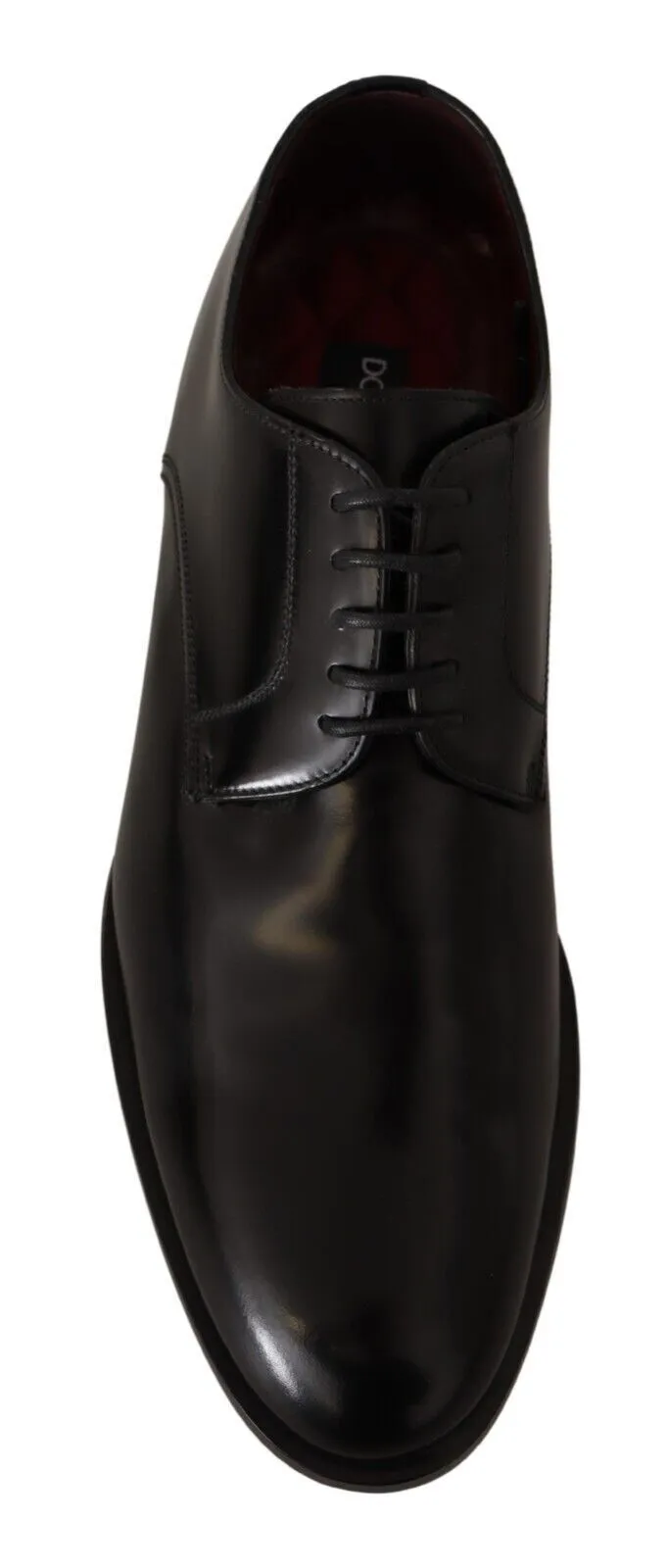 Dolce & Gabbana Men's Elegant Black Leather Derby Formal Shoes