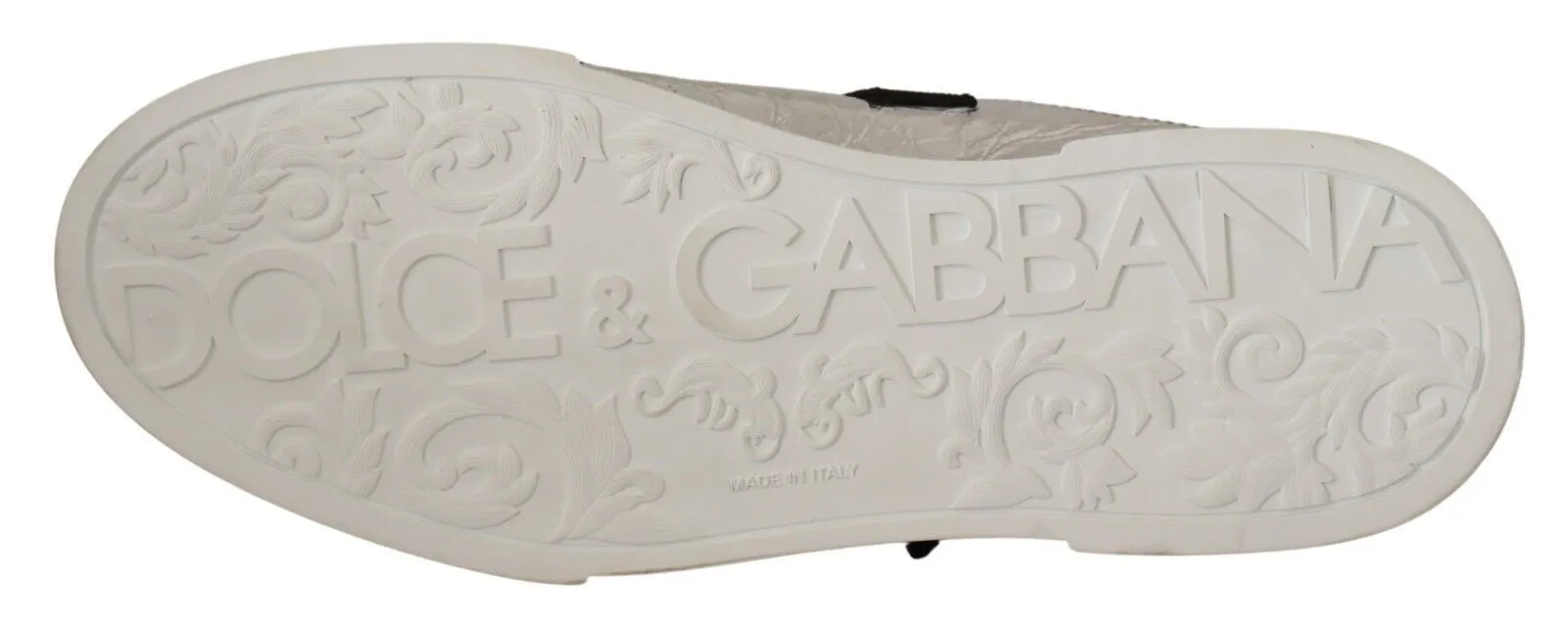 Dolce & Gabbana Men's Elegant Black Silver Low Top Sneakers