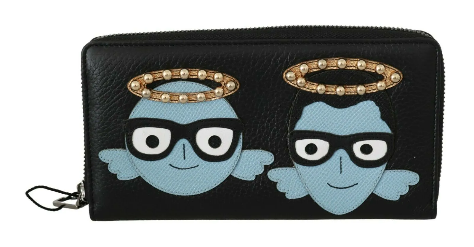 Dolce & Gabbana Women's Elegant Black Leather Continental Clutch Wallet