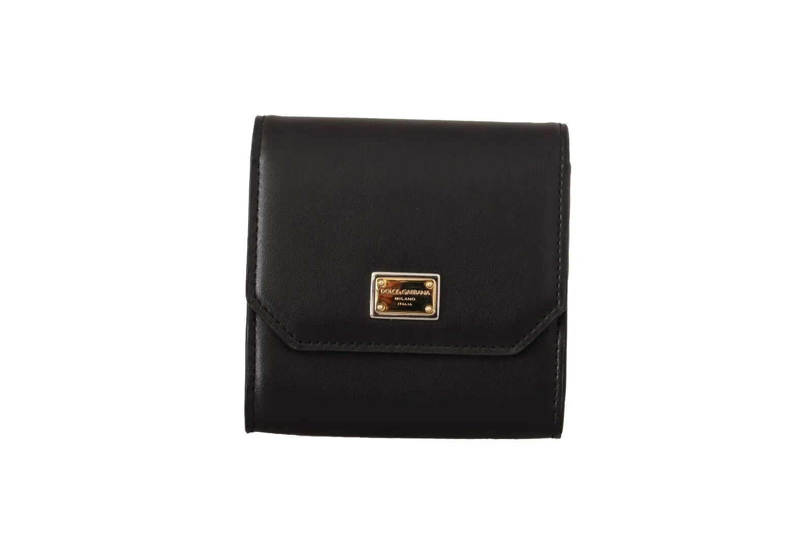 Dolce & Gabbana Women's Elegant Black Leather Bifold Wallet