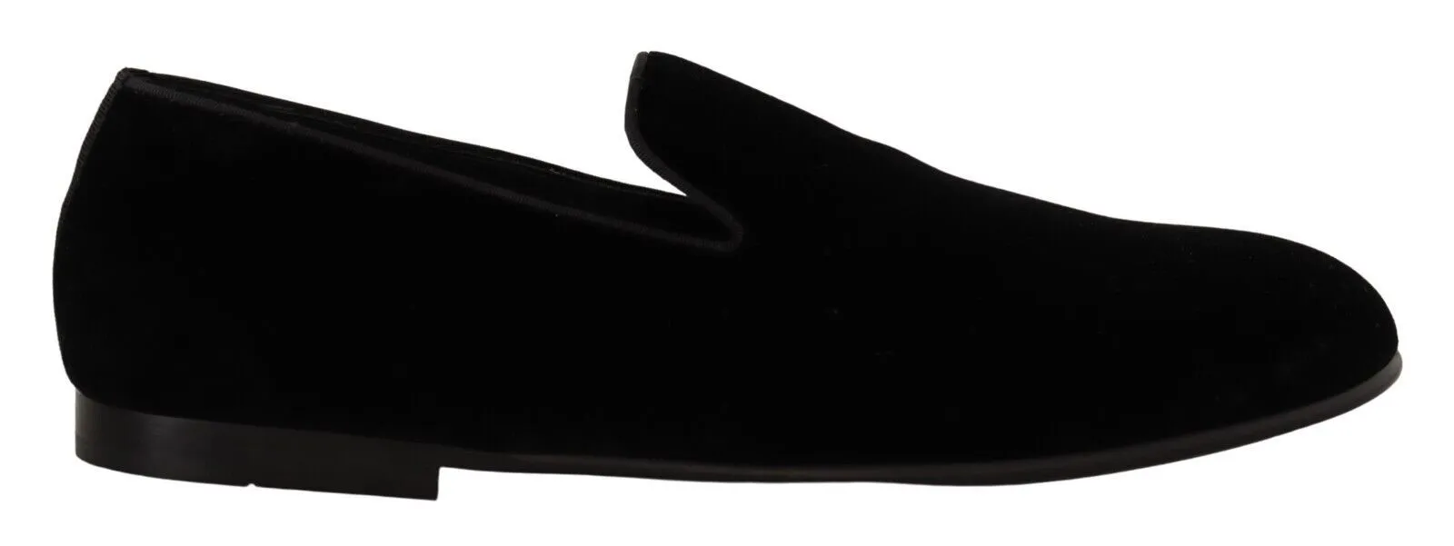 Dolce & Gabbana Men's Elegant Black Velvet Loafers