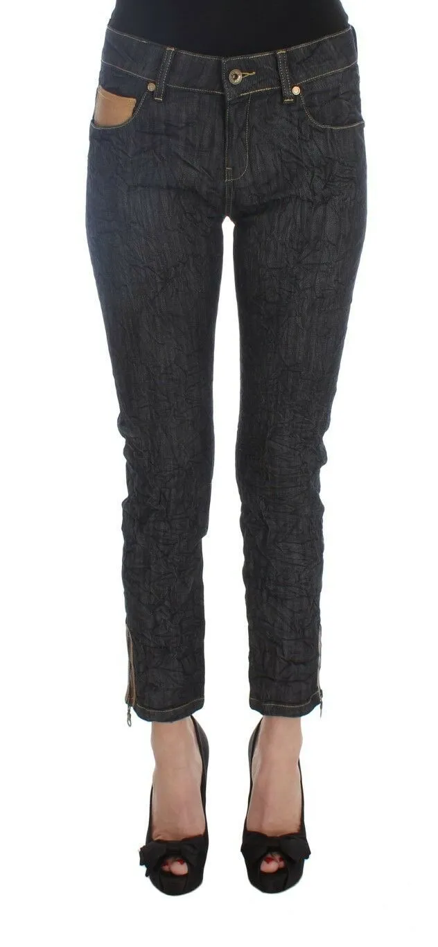 PLEIN SUD Women's Chic Slim Fit Capri Cropped Jeans