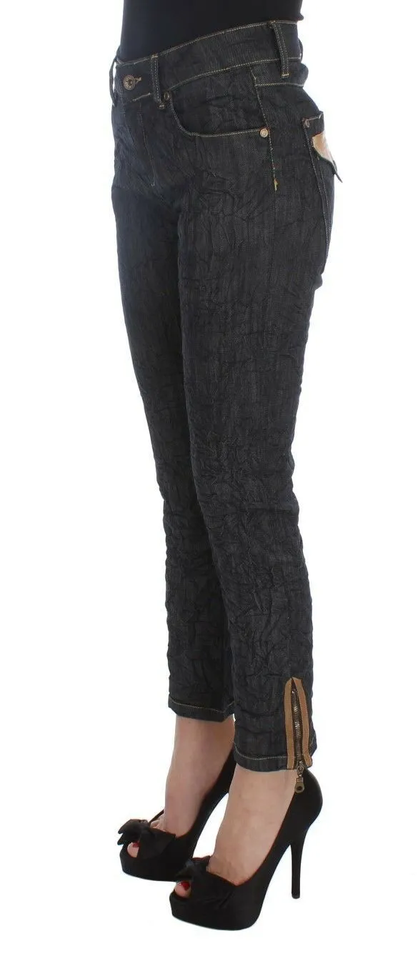 PLEIN SUD Women's Chic Slim Fit Capri Cropped Jeans