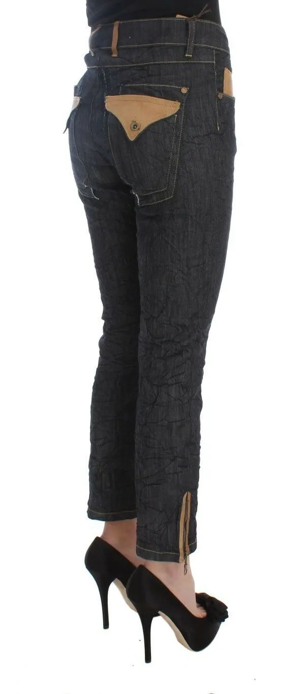 PLEIN SUD Women's Chic Slim Fit Capri Cropped Jeans