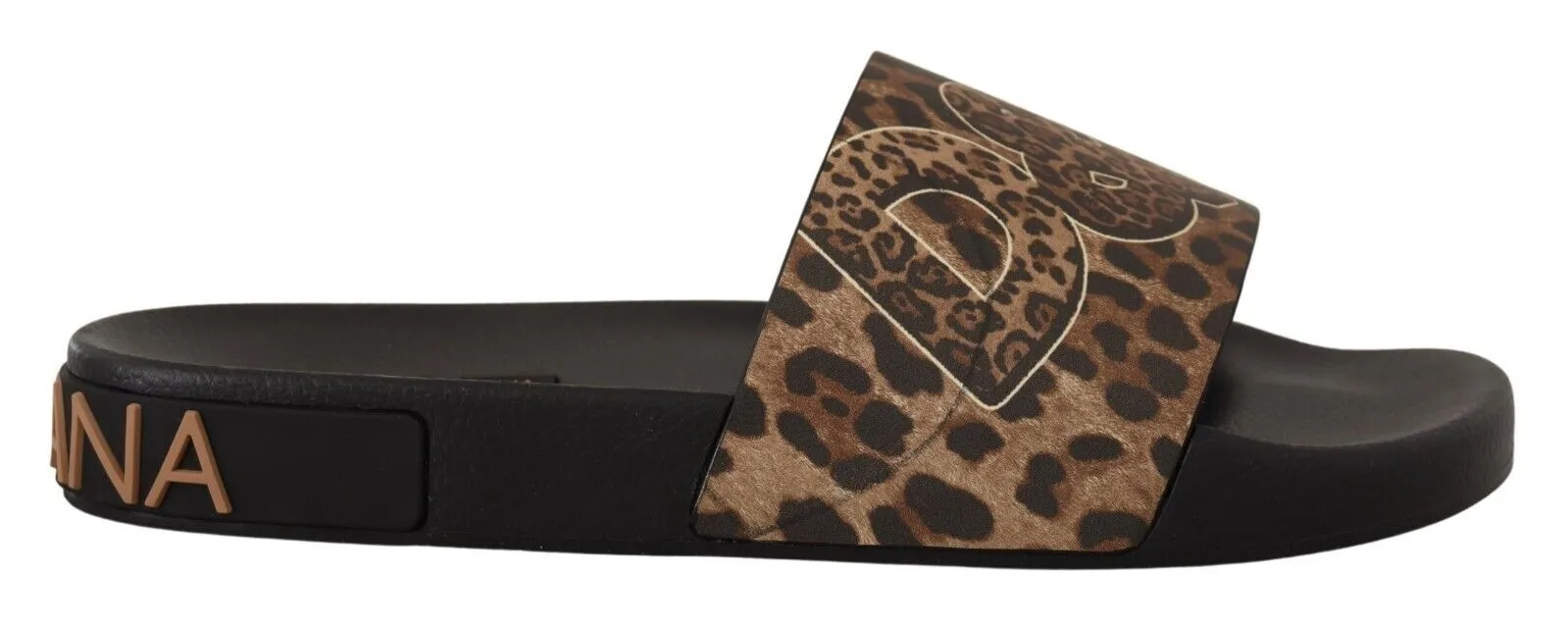 Dolce & Gabbana Women's Elegant Leopard Print Flat Sandals
