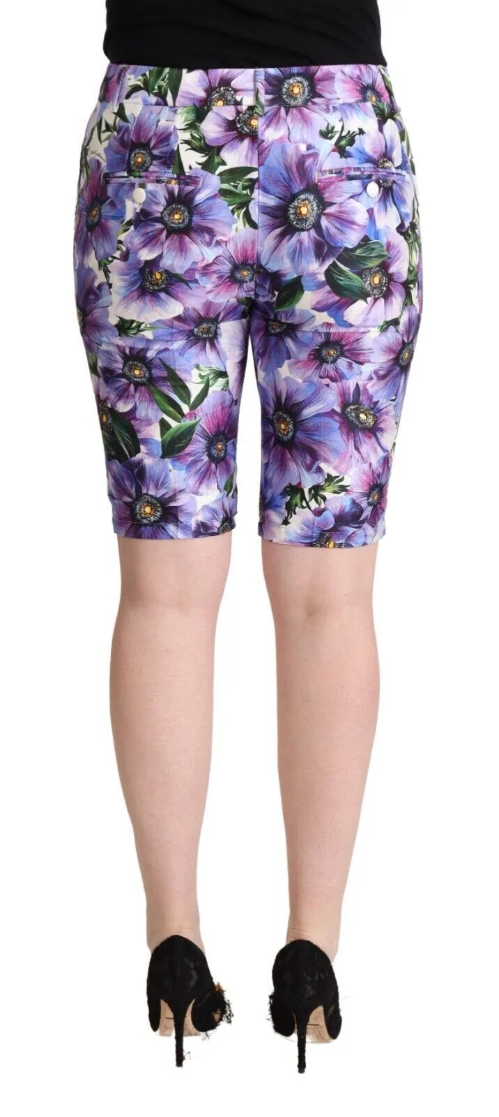 Dolce & Gabbana Women's Floral Cropped Mid-Waist Pants