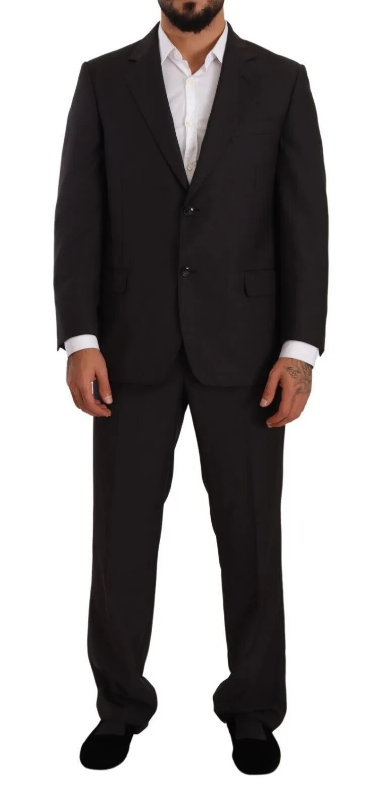 Domenico Tagliente Men's Sleek Grey Regular Fit Two-Piece Suit