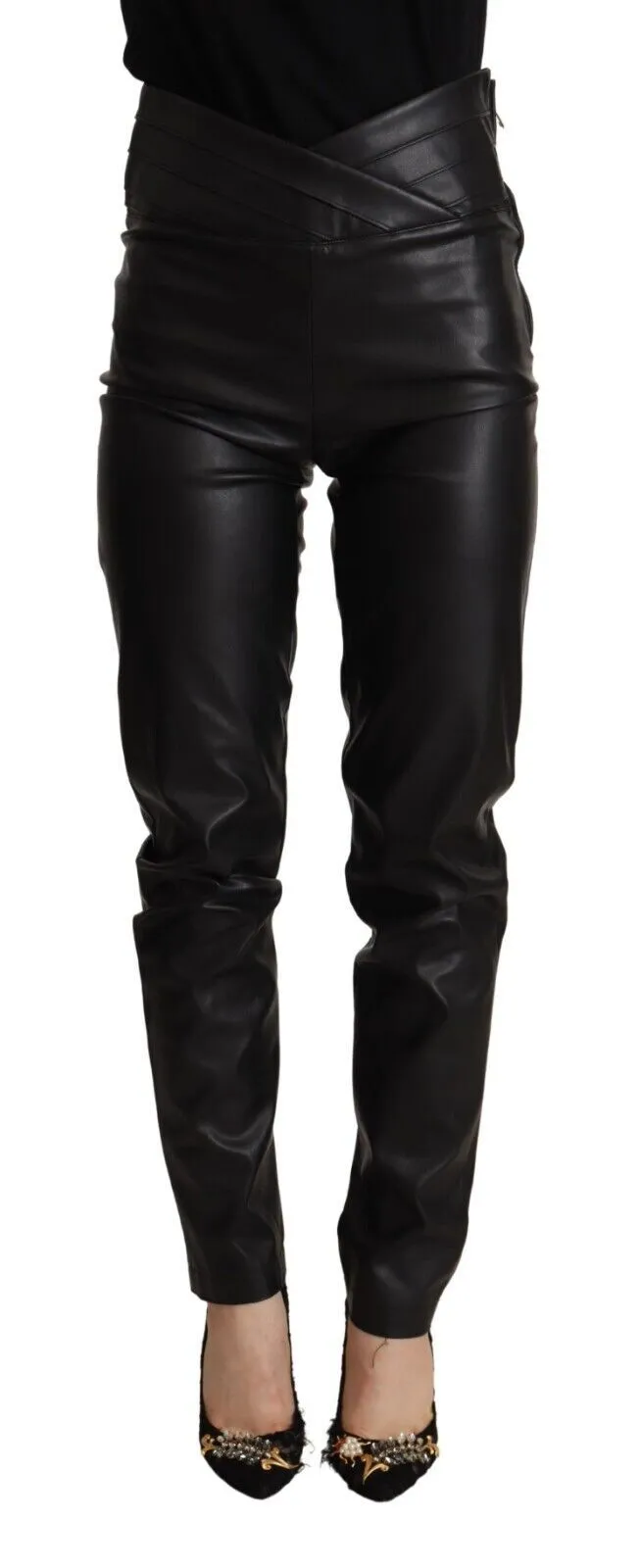 Patrizia Pepe Women's Sleek High Waist Skinny Leather Pants