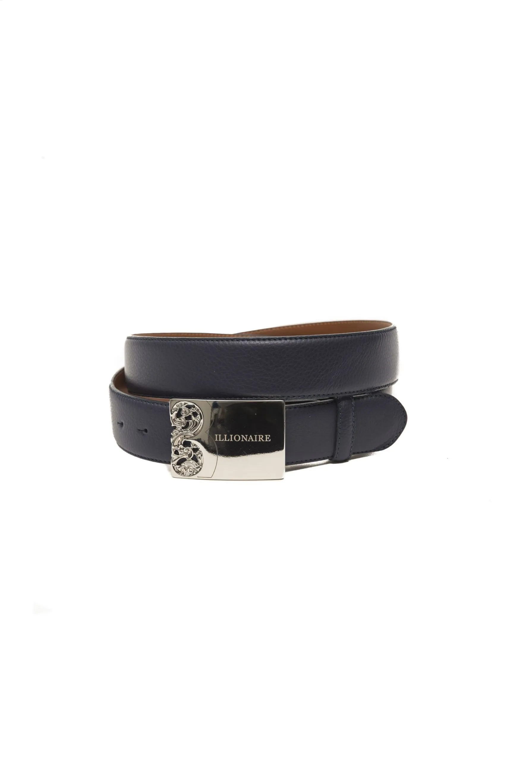 Billionaire Italian Couture Men's Elegant Italian Leather Belt in Royal Blue