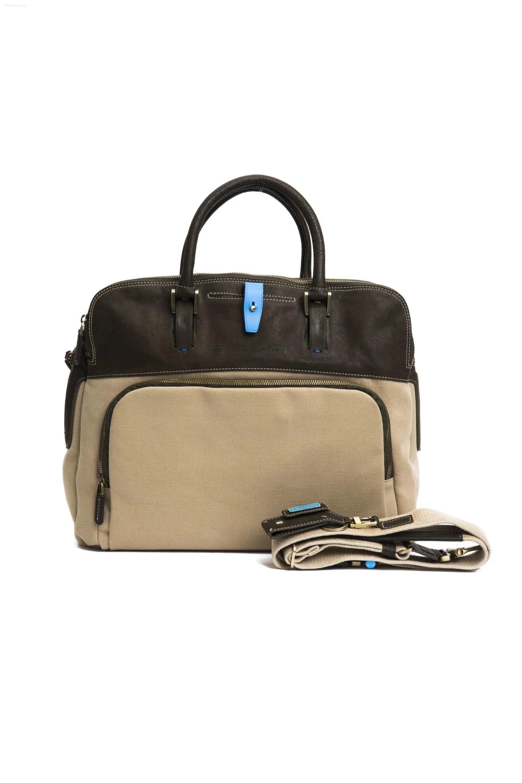 Elegant Beige Handbag with Tech Compartments