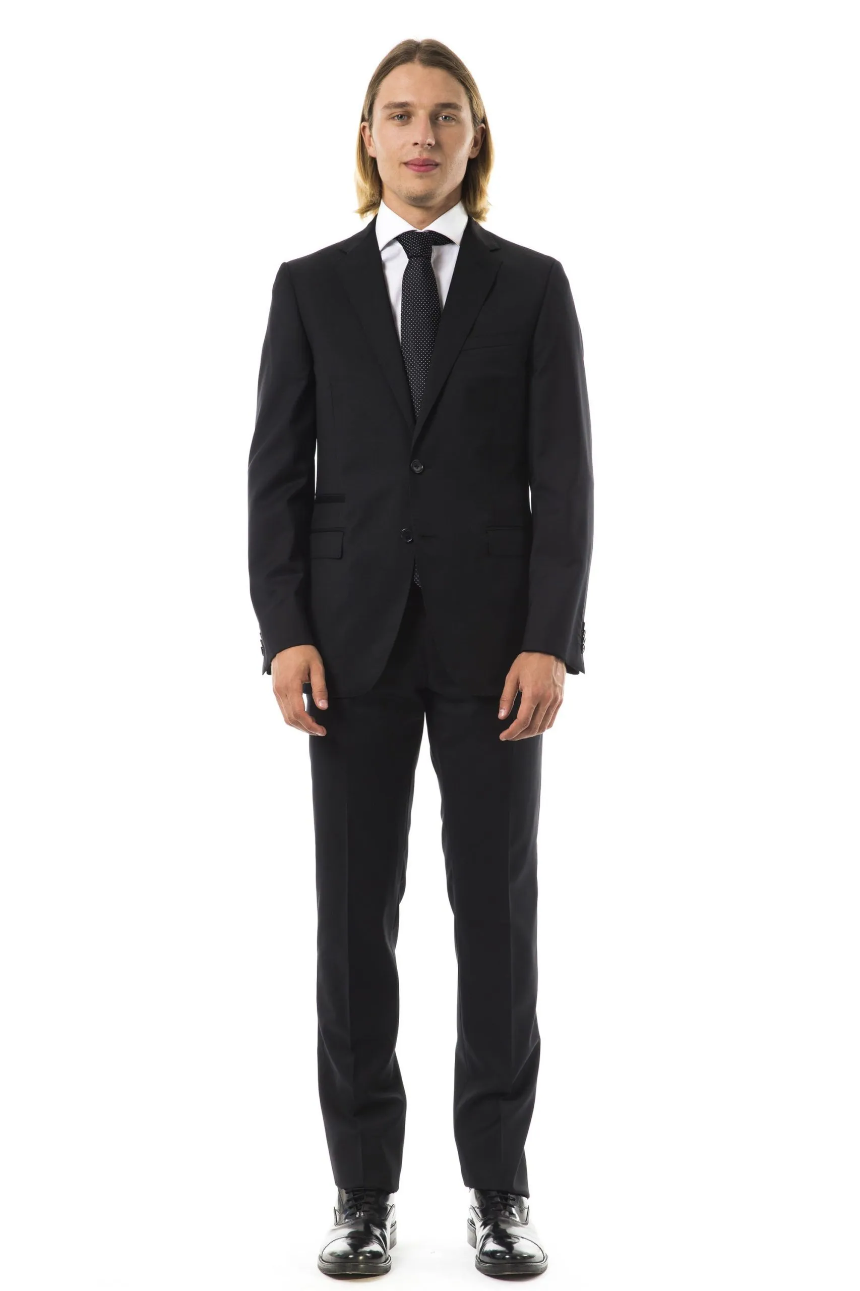 Elegant Slim Fit Wool Suit Ensemble
