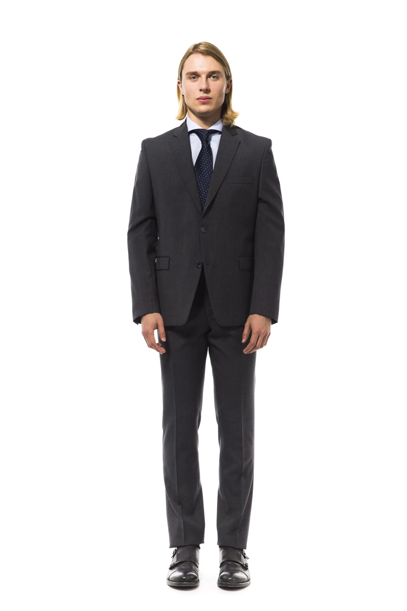 Elegant Slim Fit Wool Suit Ensemble