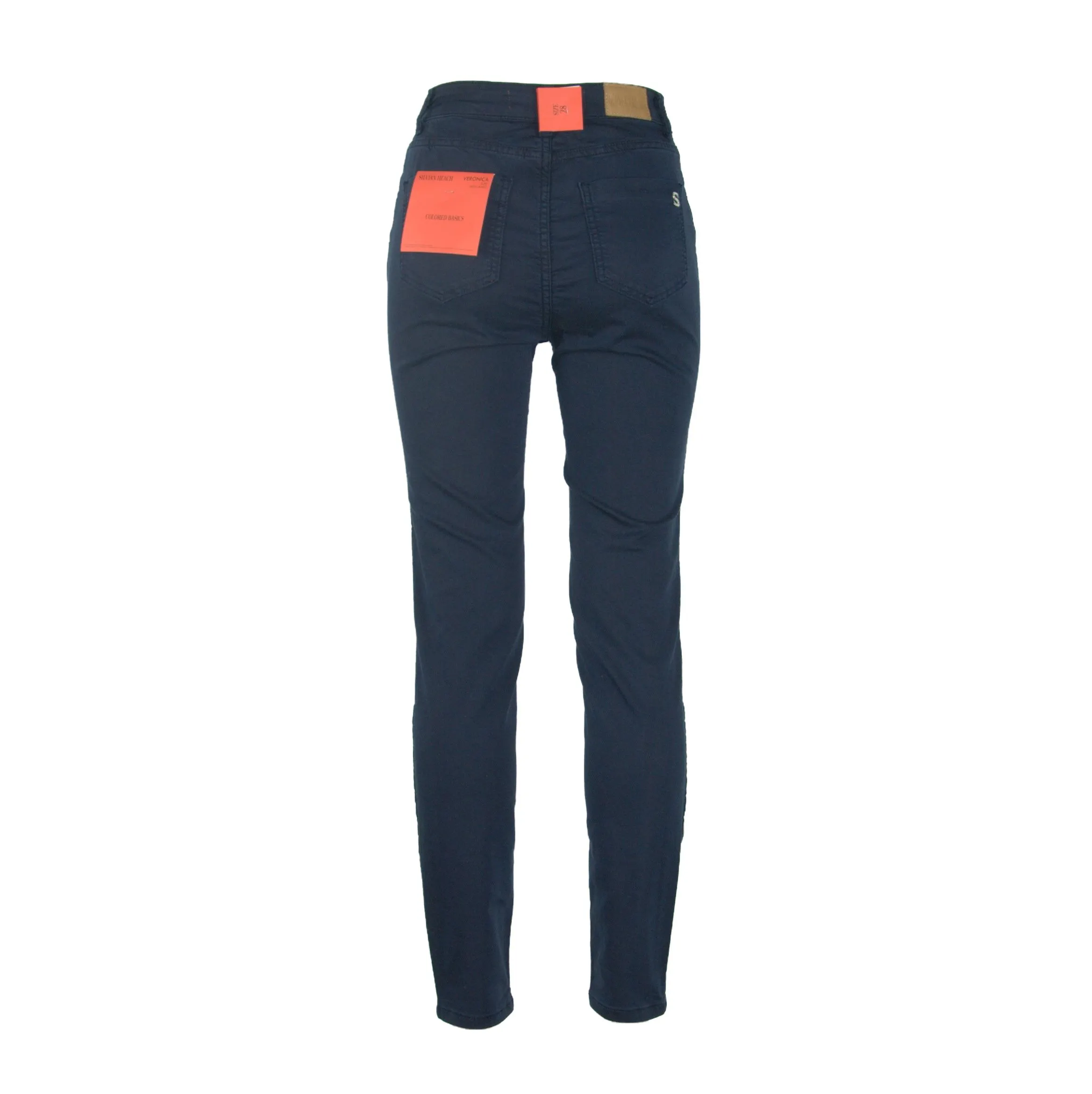 Silvian Heach Women's High-Waist Slim Fit Dark Navy Jeans