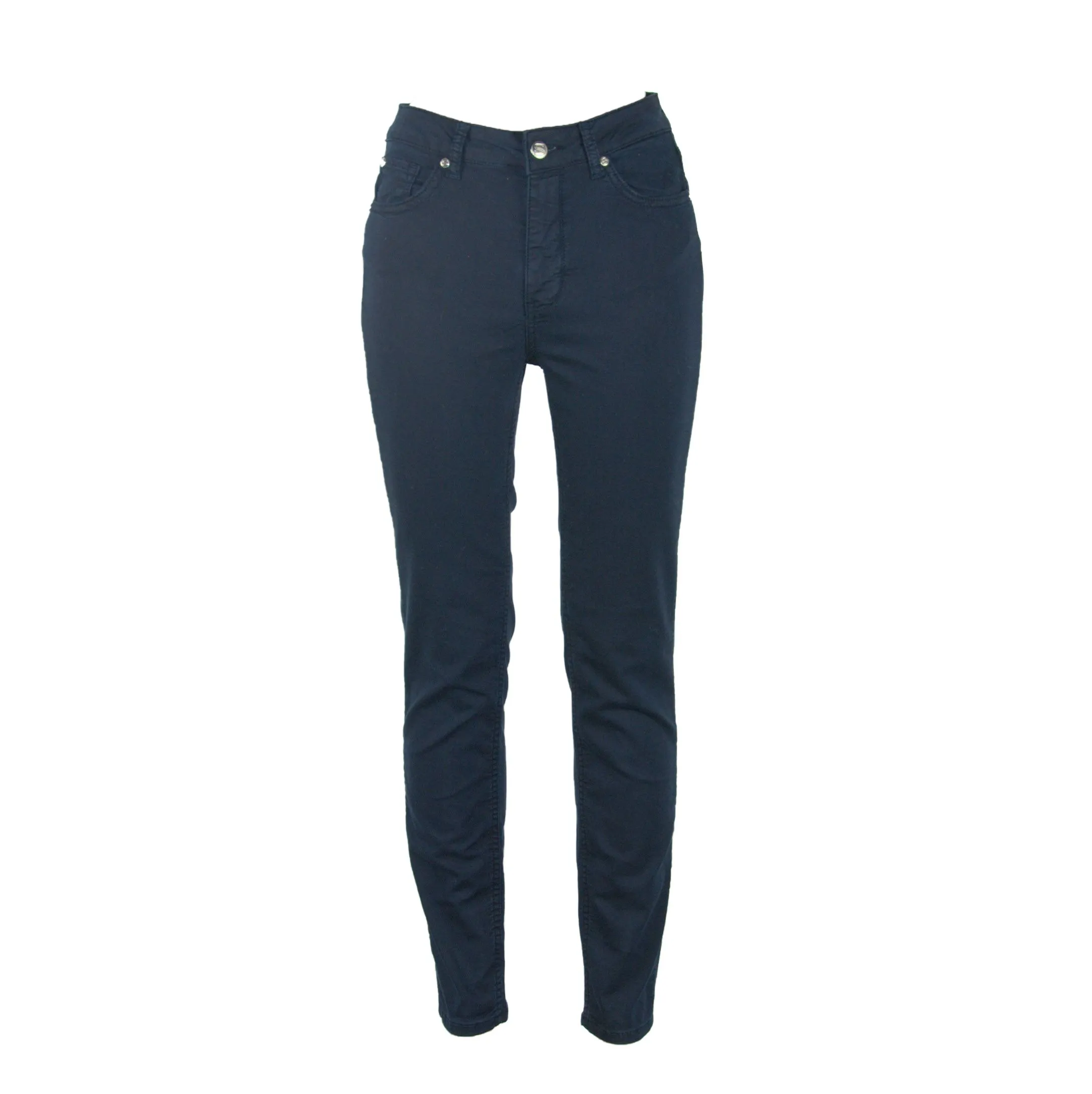 Silvian Heach Women's High-Waist Slim Fit Dark Navy Jeans