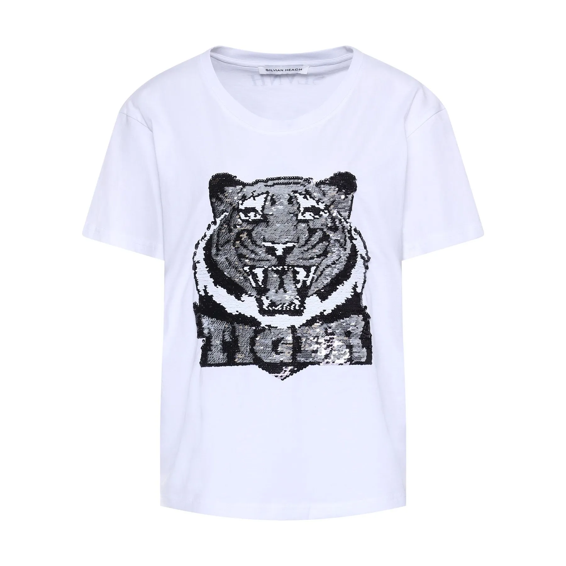 Silvian Heach Women's Elegant White Bassimi Tee