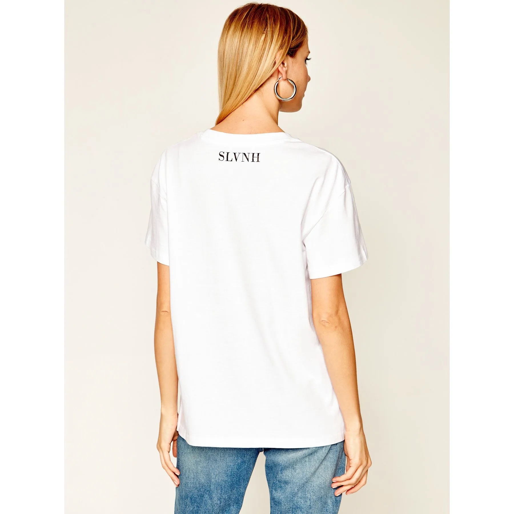 Silvian Heach Women's Chic White Fenetoe Tee for Effortless Style
