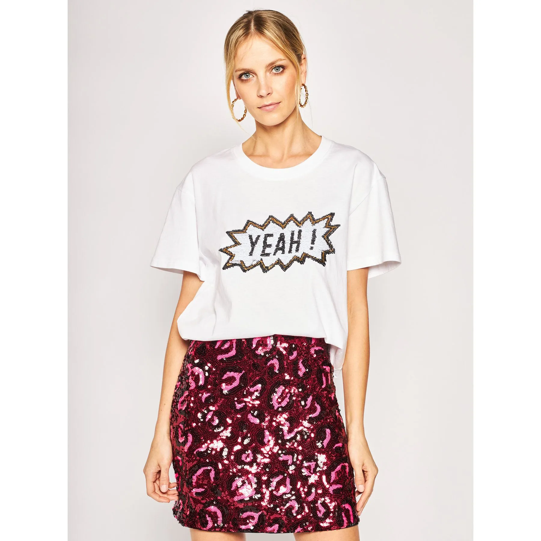 Silvian Heach Women's Elegant White Felo Tee for Chic Style