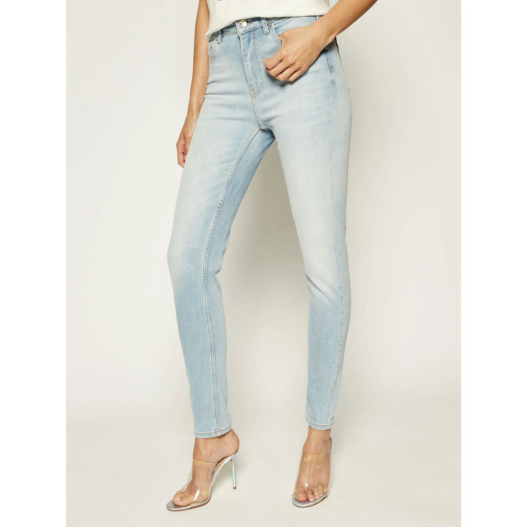Silvian Heach Women's High-Waist Slim Light Blue Jeans