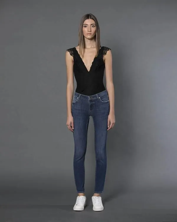 Silvian Heach Women's Chic Slim Low-Waist Guetta Jeans