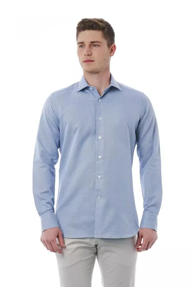 Bagutta Men's Slim Fit French Collar Elegance