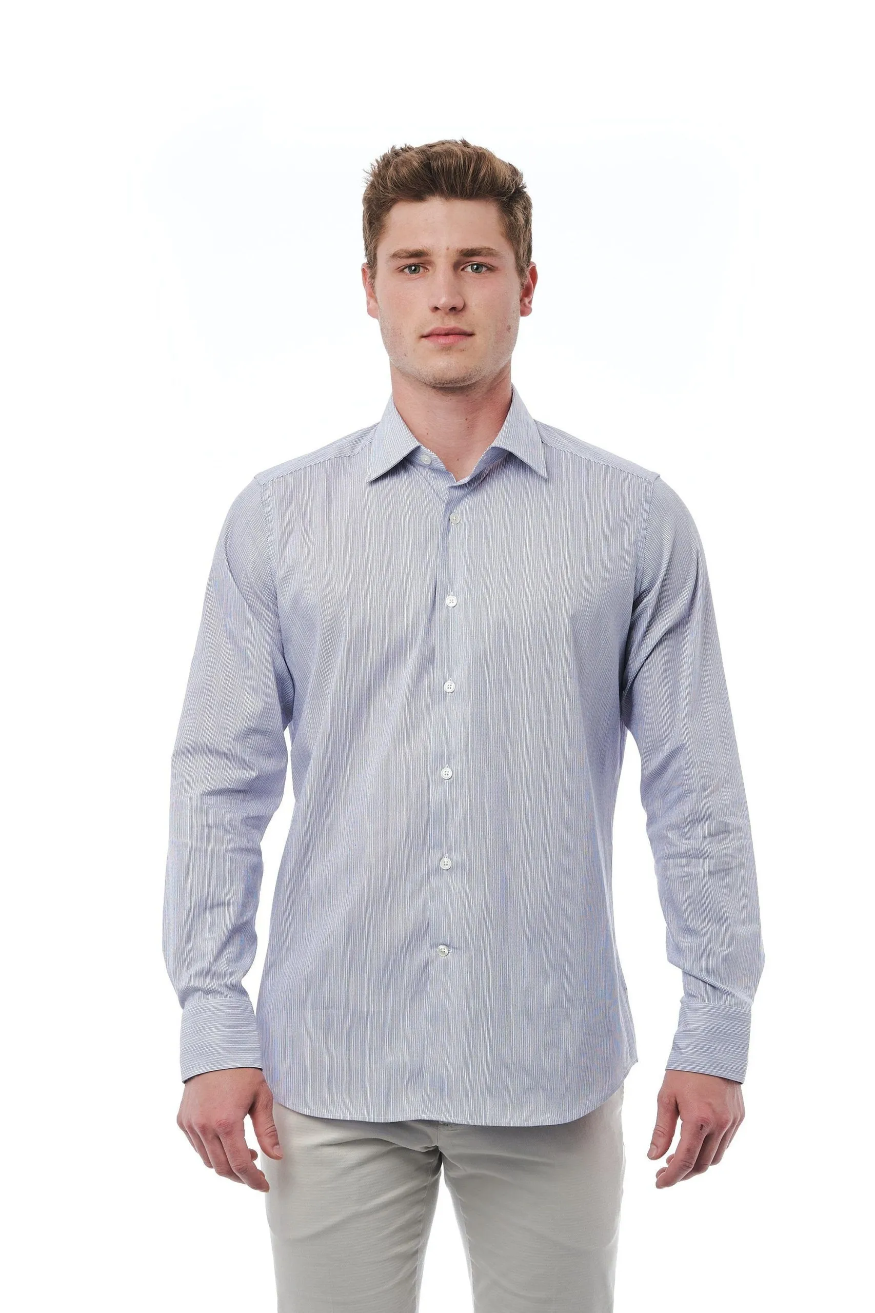 Bagutta Men's Elegant Italian Collar Regular Fit Men's Shirt