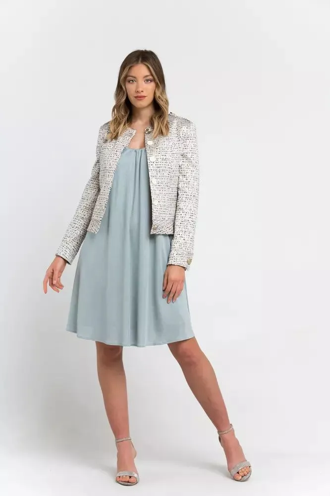 Trussardi Women's Elegant Jacquard Cotton Blend Blazer