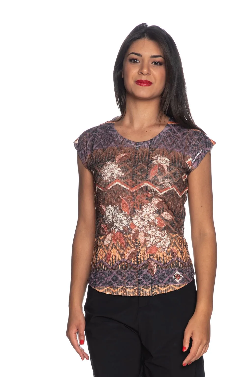 Yes Zee Women's Elegant Boat Neck Kimono Sleeve Tee