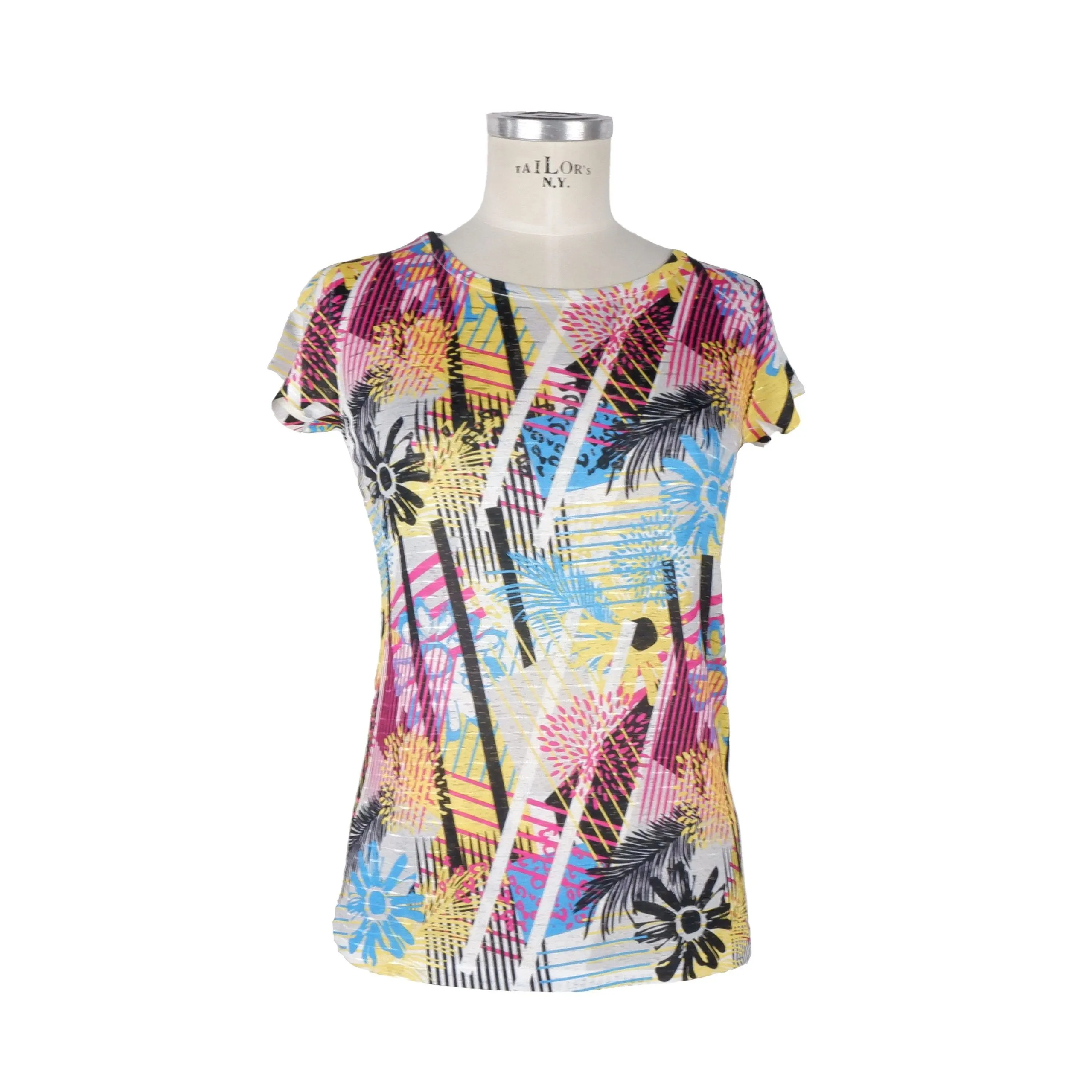 Yes Zee Women's Vibrant Printed Women's Polyester Tee