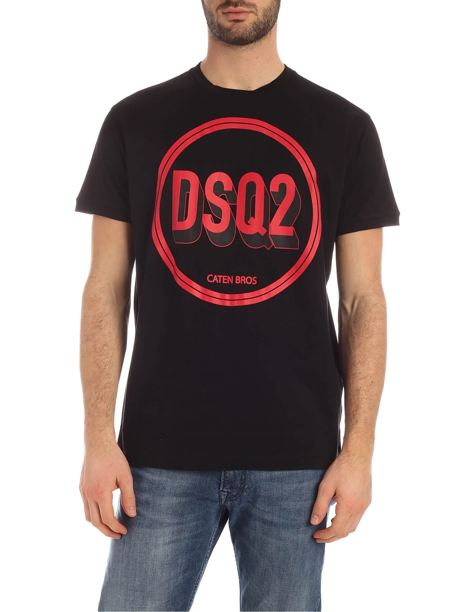 Dsquared² Men's Sleek Cotton Crewneck Tee with Bold Logo