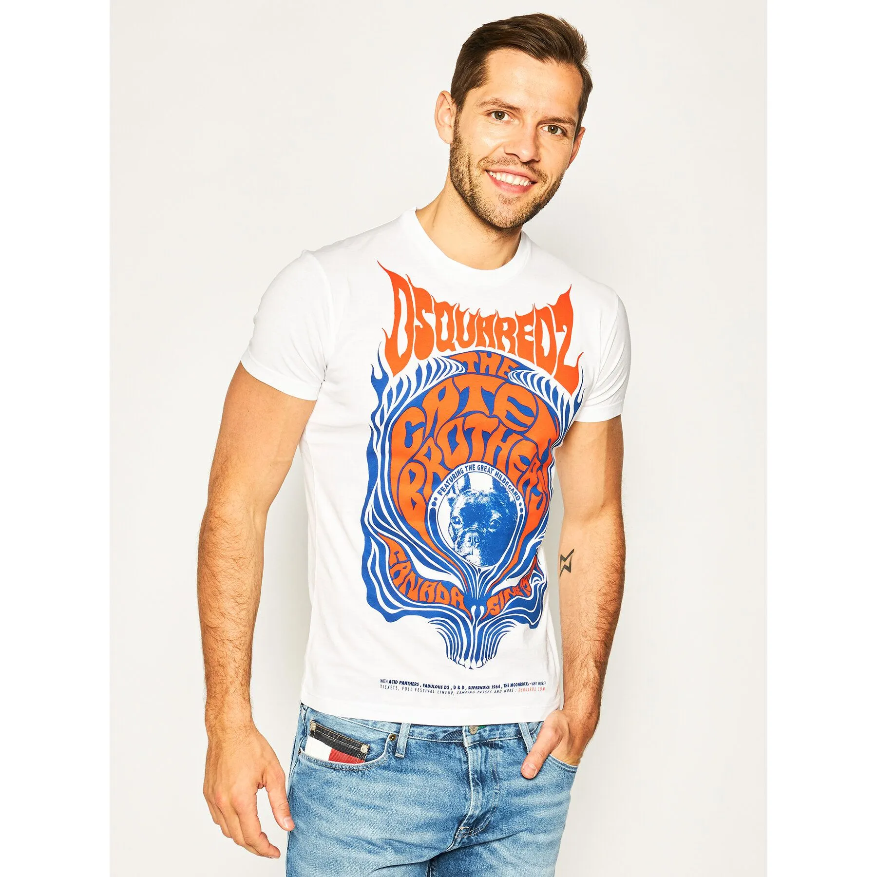 Dsquared² Men's Colorful Lettering Cotton Tee