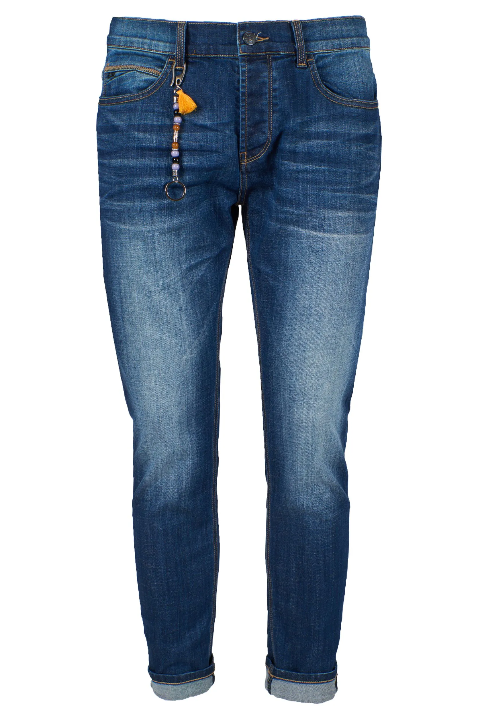 Yes Zee Men's Sleek Blue Slim Fit Denim Jeans