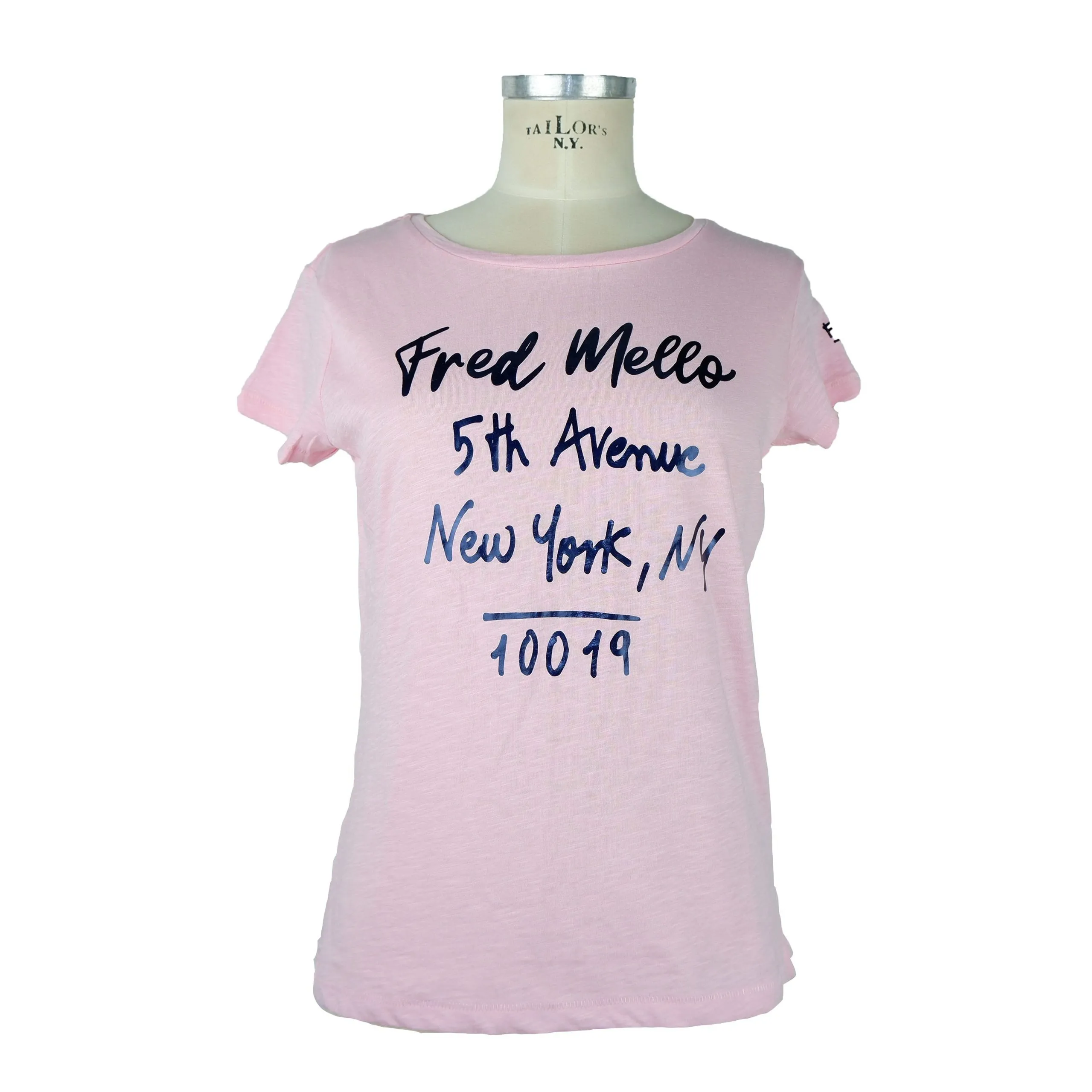 Fred Mello Women's Chic Pink Cotton Tee
