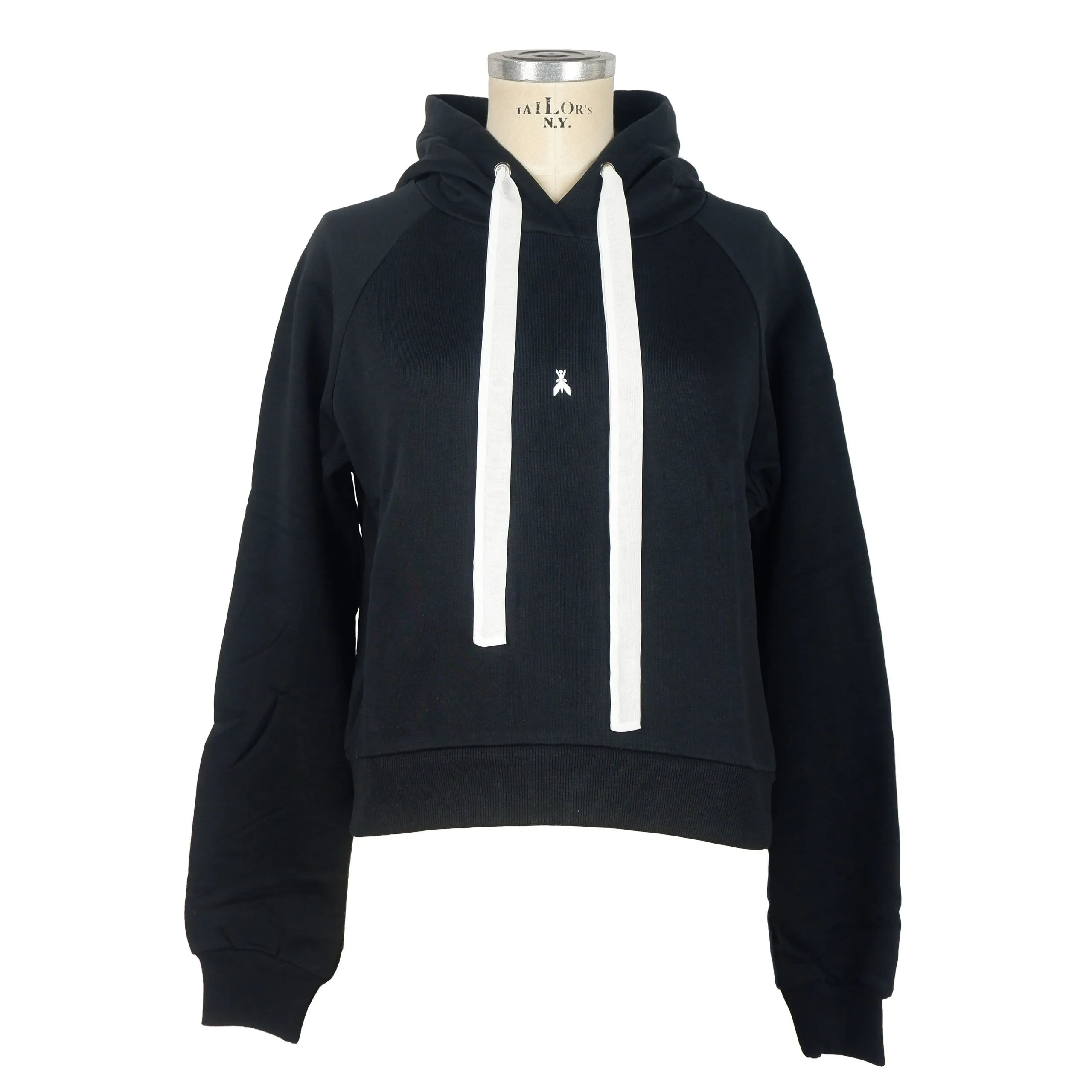 Patrizia Pepe Women's Elegant Cotton Hooded Sweatshirt with Fly Logo