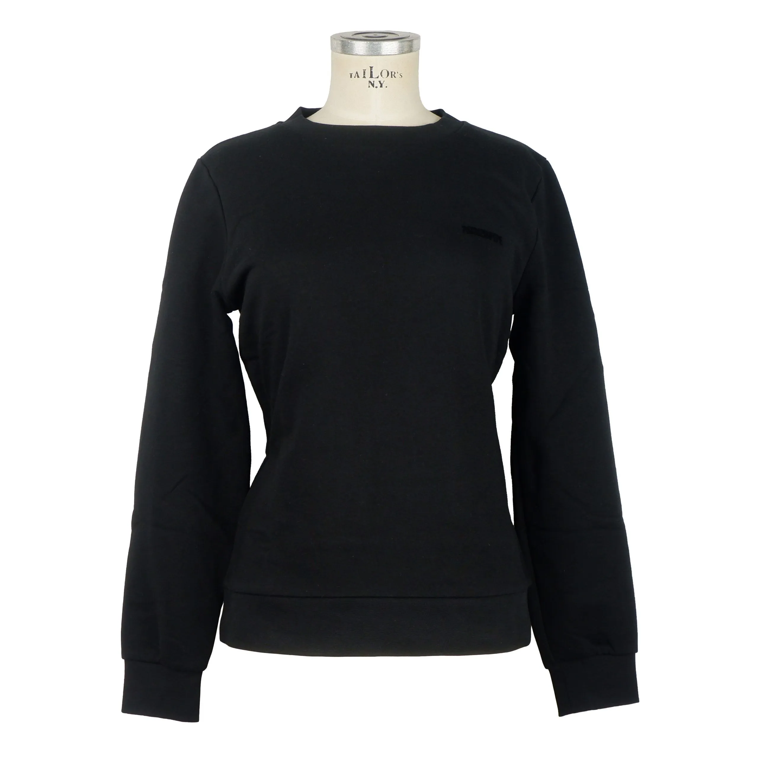 Patrizia Pepe Women's Chic Velvet Logo Crewneck Sweatshirt
