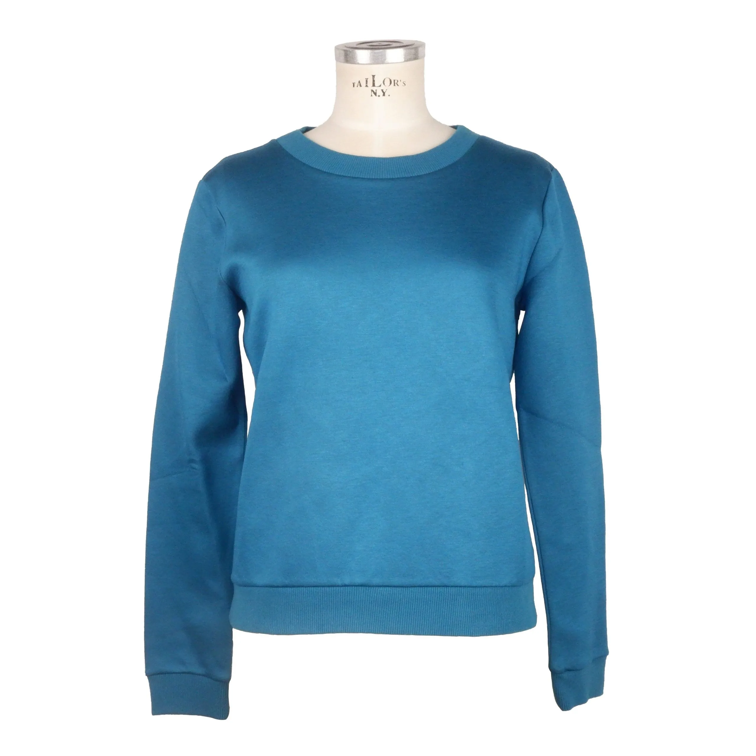Patrizia Pepe Women's Chic Blue Crewneck Viscose Sweatshirt
