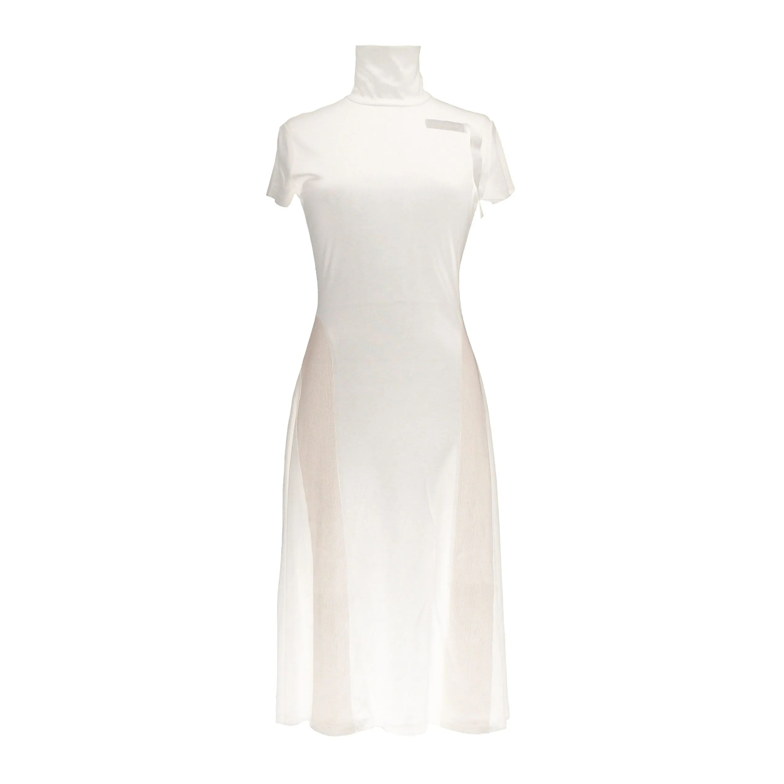 Patrizia Pepe Women's Elegant Beige Short Sleeve Long Dress