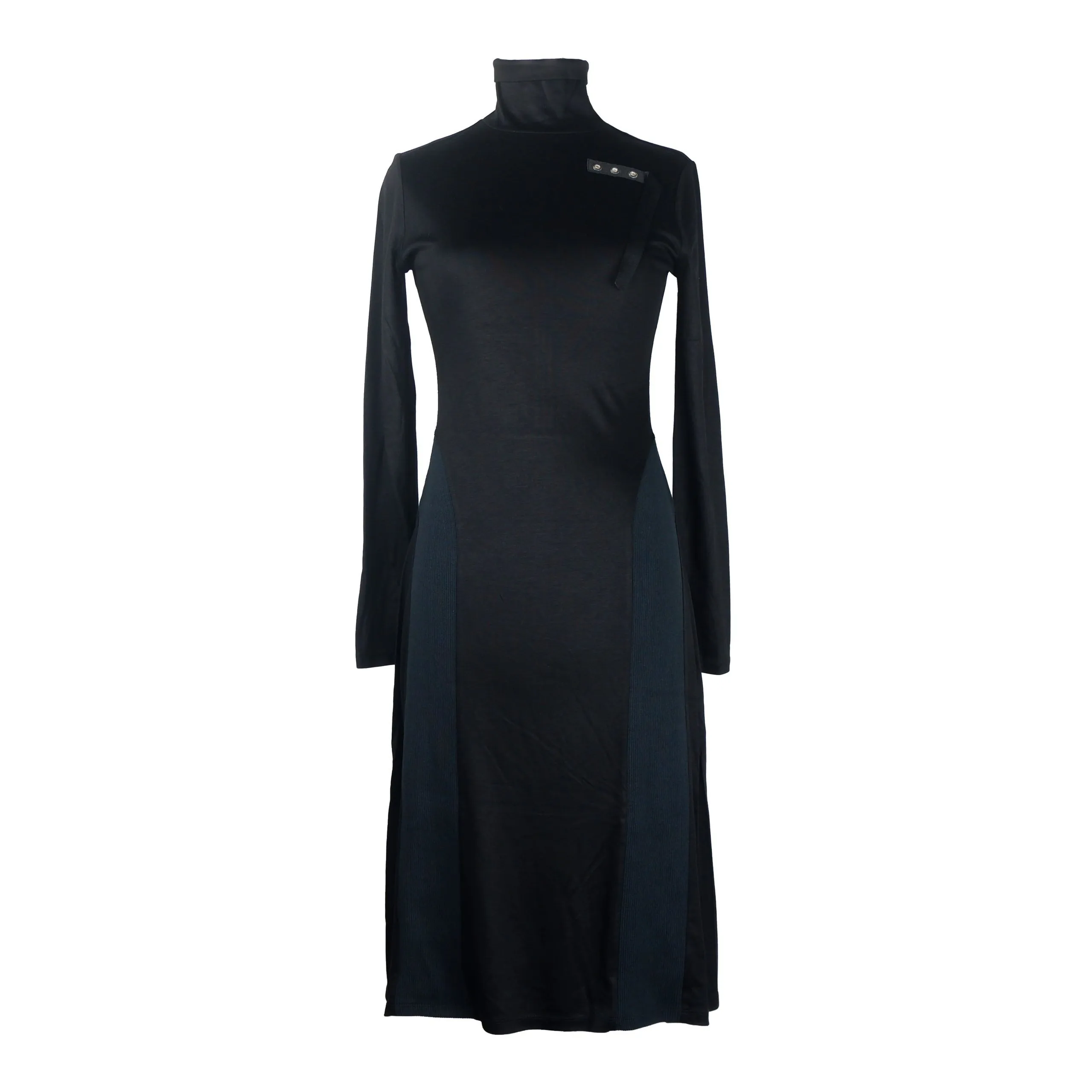 Patrizia Pepe Women's Elegant Long-Sleeved Dress with Eyelet Detail