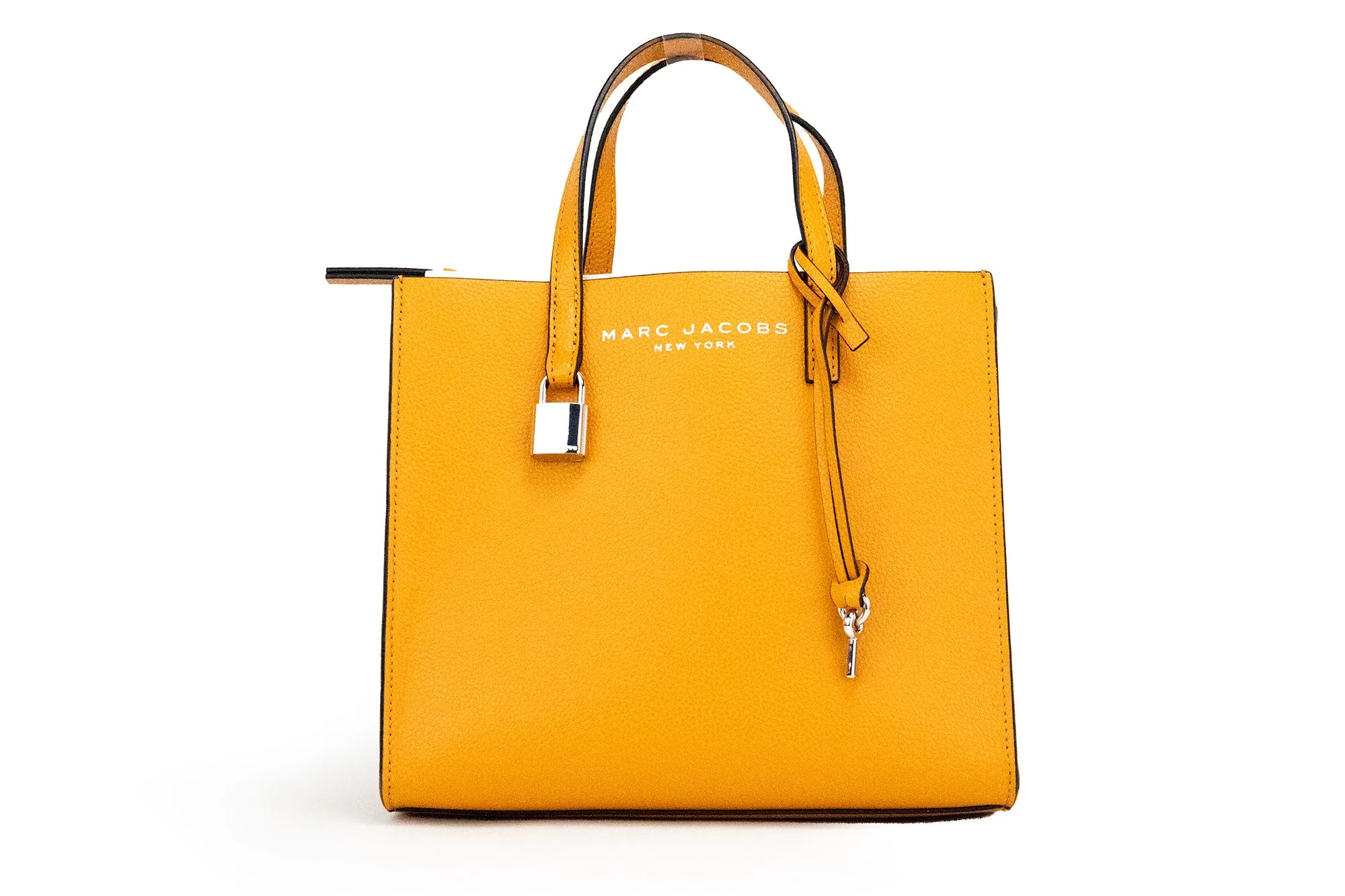 Marc Jacobs Women's Mini Grind Desert Sun Orange Leather Crossbody Tote Handbag Purse